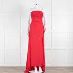 Giorgio Armani Red Ruched Bodice Stretch Gown