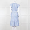 Rails Blue White Striped Cotton Tiered Dress