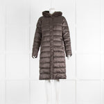 Rino & Pelle Khaki Puffa Coat With Faux Fur Hood
