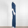 Donna Ida Blue Denim Short Sleeved Flared Jumpsuit