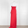Giorgio Armani Red Ruched Bodice Stretch Gown