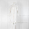 Bamford White Linen Short Sleeve Smock Dress