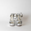 Terry De Havilland Silver Python Wedge Sandal