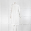 Bamford White Linen Short Sleeve Smock Dress