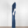 Donna Ida Blue Denim Short Sleeved Flared Jumpsuit