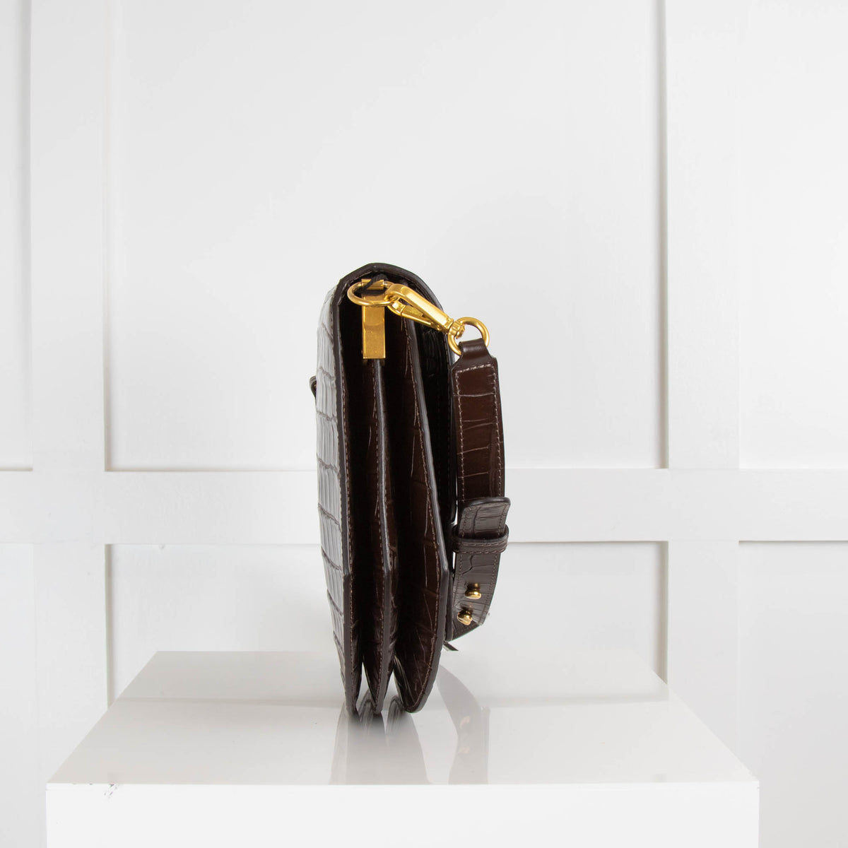 Wandler Brown Embossed Leather Cross Body Bag