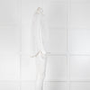 Bamford  Cream Frill Trim Long Sleeve  Cotton Top