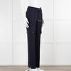 Me+Em Navy Blue Side Pockets Elasticated Waist Trousers