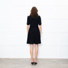 Valentino Black Short Sleeve Lace Panelled Mini Dress