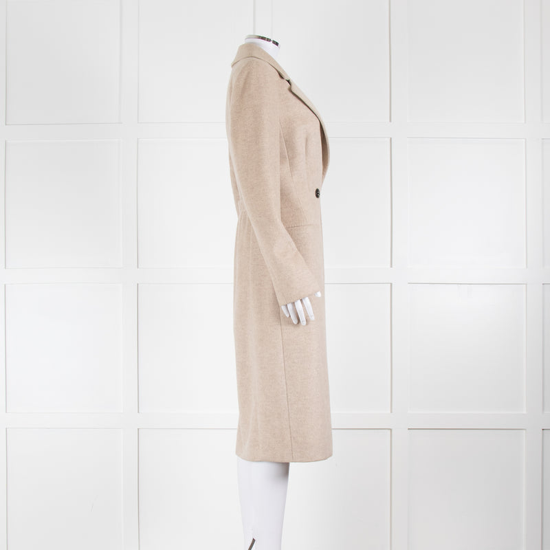 Escada Oatmeal 100% Cashmere Coat