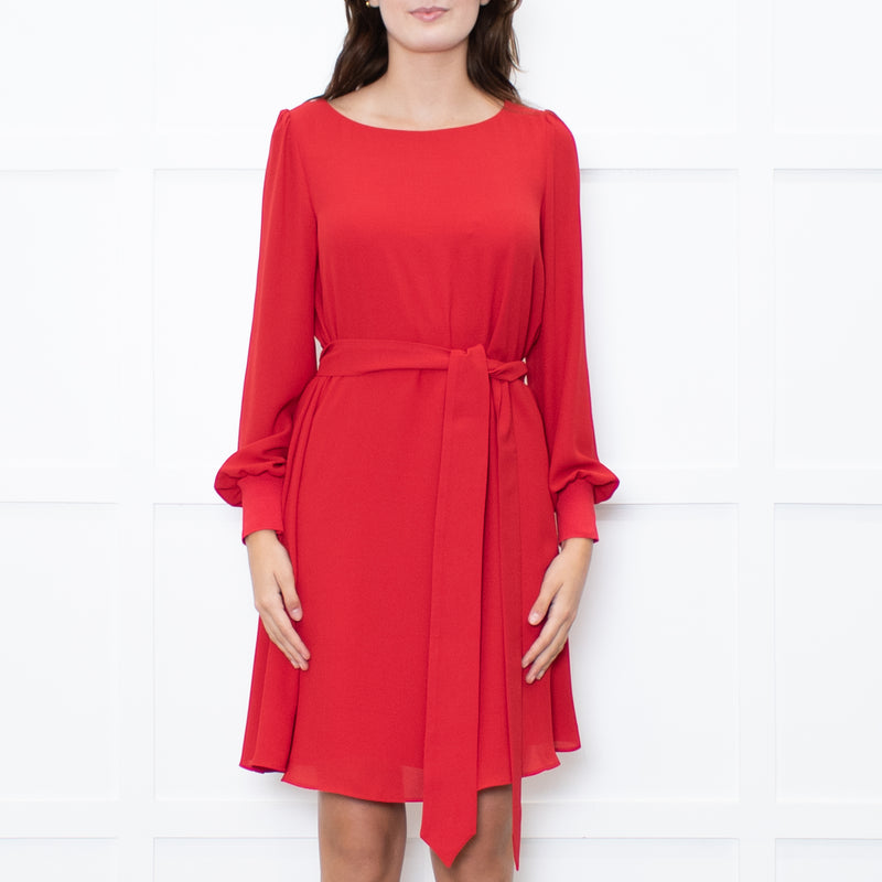 Claudie Pierlot Red Long Sleeve Shift Dress