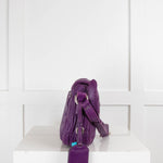 Prada Purple Gaufre Flap Crossbody Bag