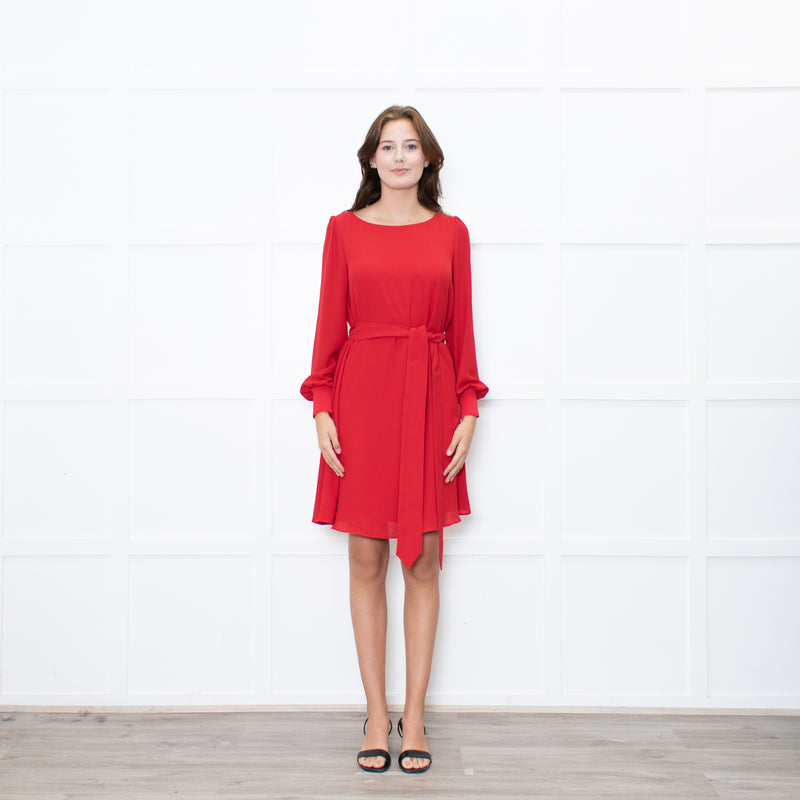 Claudie Pierlot Red Long Sleeve Shift Dress
