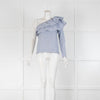 Maje Blue Striped One Sleeve Top