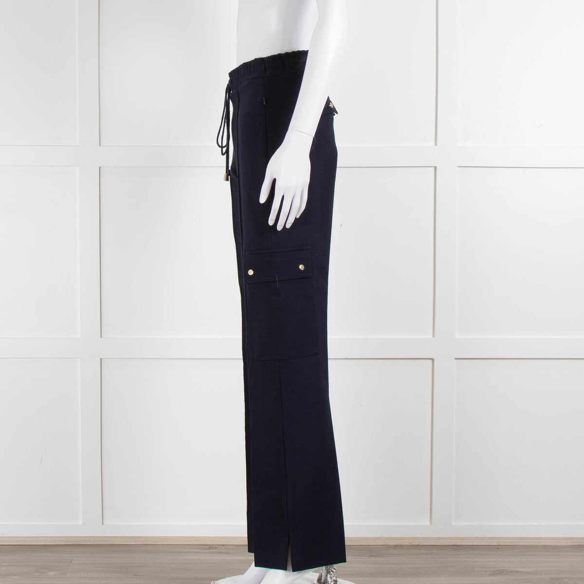 Me+Em Navy Blue Side Pockets Elasticated Waist Trousers