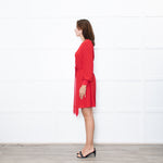 Claudie Pierlot Red Long Sleeve Shift Dress
