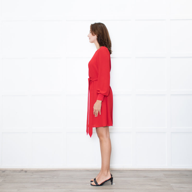 Claudie Pierlot Red Long Sleeve Shift Dress