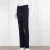 Me+Em Navy Blue Side Pockets Elasticated Waist Trousers