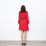 Claudie Pierlot Red Long Sleeve Shift Dress