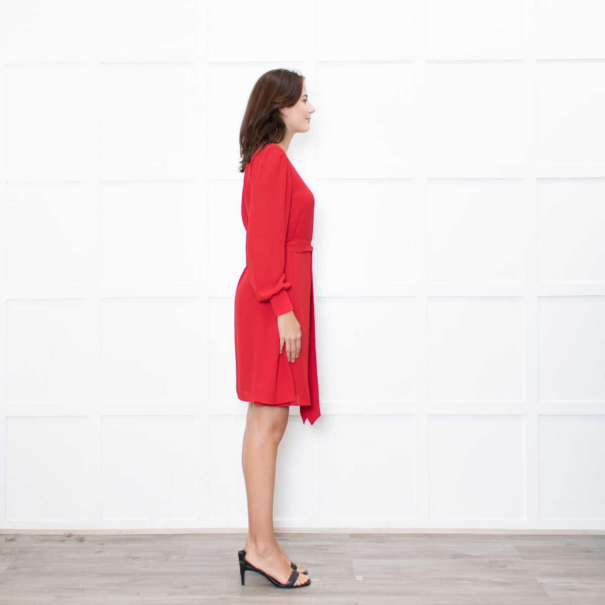 Claudie Pierlot Red Long Sleeve Shift Dress