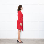 Claudie Pierlot Red Long Sleeve Shift Dress