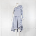 Maje Blue Striped One Sleeve Top