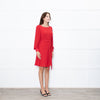 Claudie Pierlot Red Long Sleeve Shift Dress