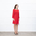 Claudie Pierlot Red Long Sleeve Shift Dress