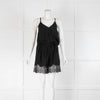 Zadig & Voltaire Black Silk Satin Playsuit