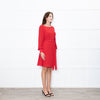 Claudie Pierlot Red Long Sleeve Shift Dress