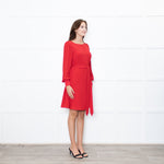Claudie Pierlot Red Long Sleeve Shift Dress