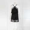 Zadig & Voltaire Black Silk Satin Playsuit