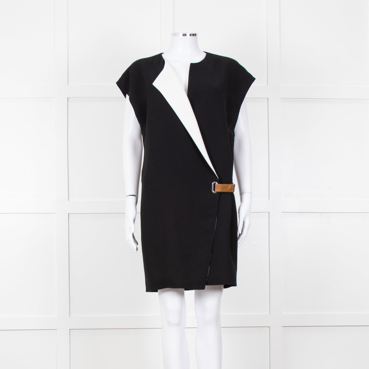 Barbara Bui Black Sleeveless Wrap Mini Dress