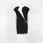 Barbara Bui Black Sleeveless Wrap Mini Dress