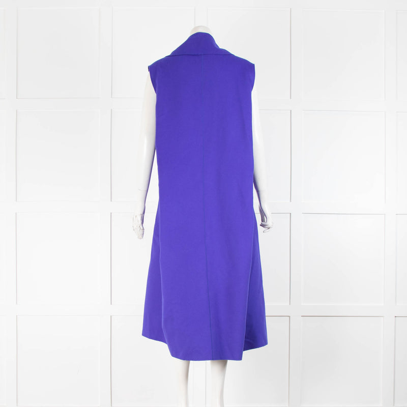 Maison Rabih Kayrouz Purple Sleeveless Belted Coat