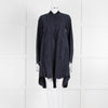 Tim Coppens Navy Blue Black Pleated Panel Wind Coat