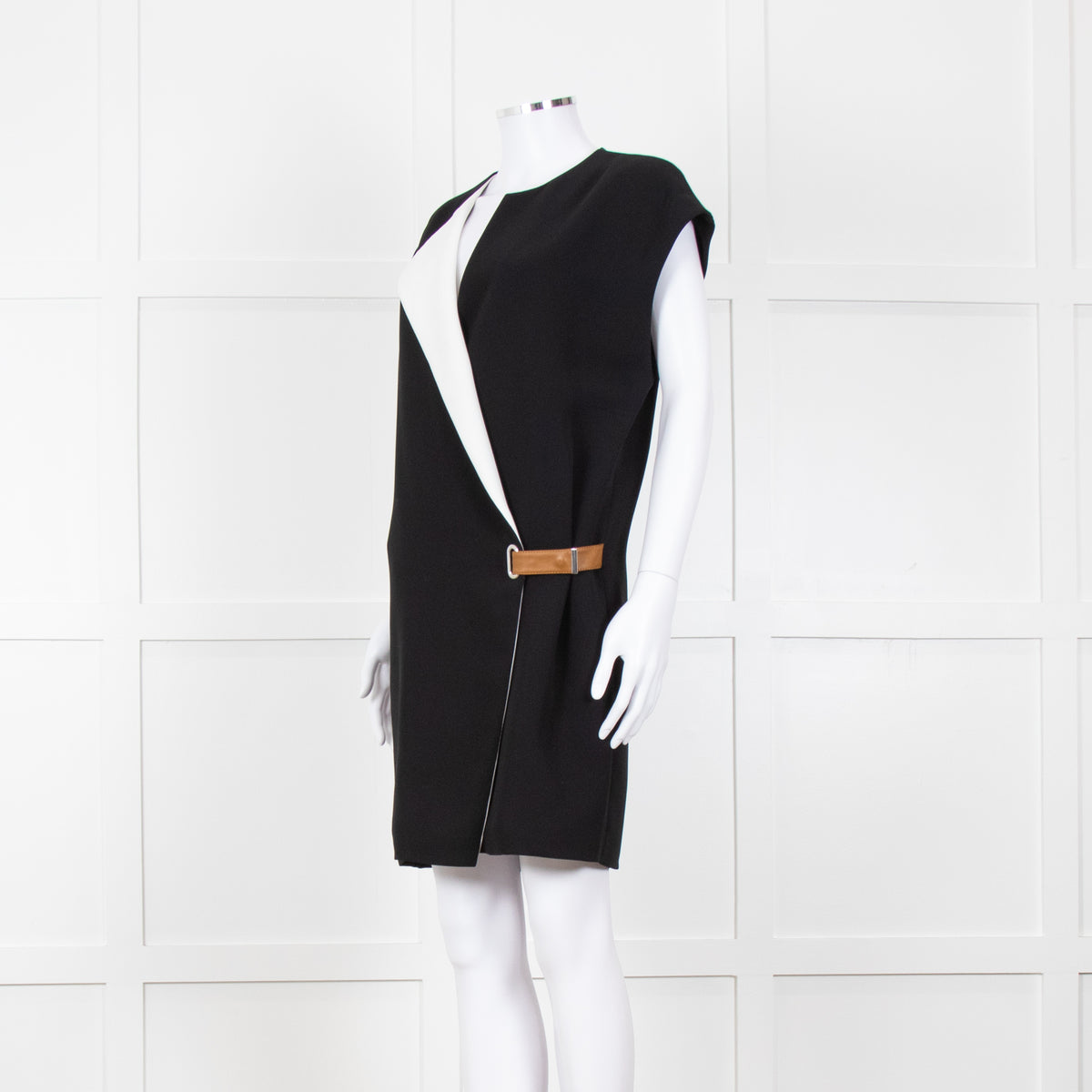 Barbara Bui Black Sleeveless Wrap Mini Dress