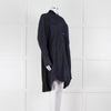 Tim Coppens Navy Blue Black Pleated Panel Wind Coat