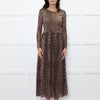Ganni Leopard Mesh Maxi Dress