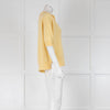 White + Warren Yellow Short Sleeve and Collar Jumper