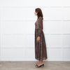 Ganni Leopard Mesh Maxi Dress