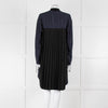 Tim Coppens Navy Blue Black Pleated Panel Wind Coat