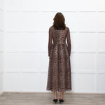 Ganni Leopard Mesh Maxi Dress