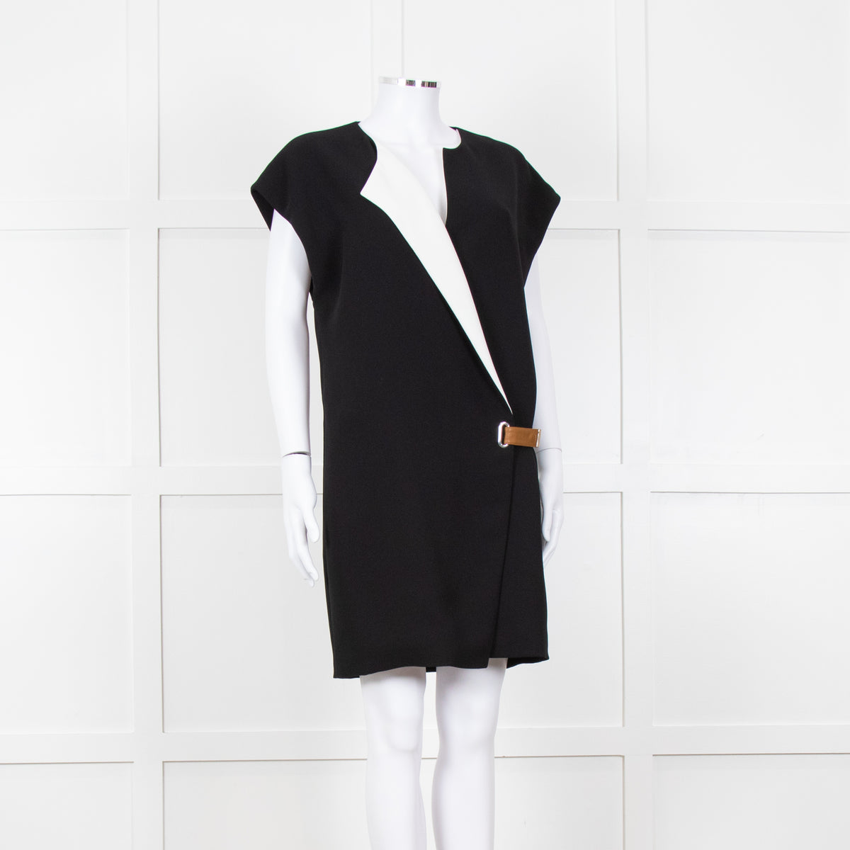 Barbara Bui Black Sleeveless Wrap Mini Dress