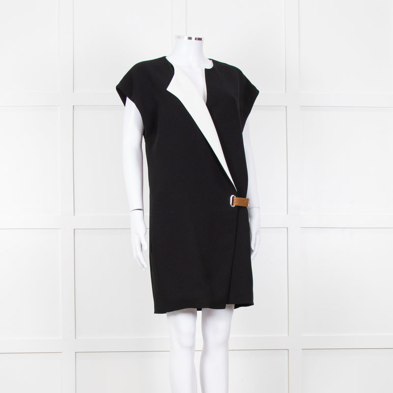 Barbara Bui Black Sleeveless Wrap Mini Dress