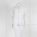 Thierry Colson White On White Print Pyjama Style Shirt