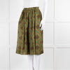Jonathan Saunders Gold & Turquoise Circle Midi Skirt