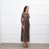Ganni Leopard Mesh Maxi Dress