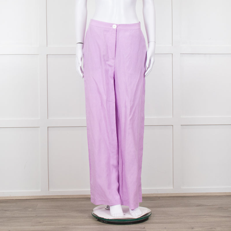 Kitri Lilac Linen Trousers