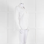 Thierry Colson White On White Print Pyjama Style Shirt